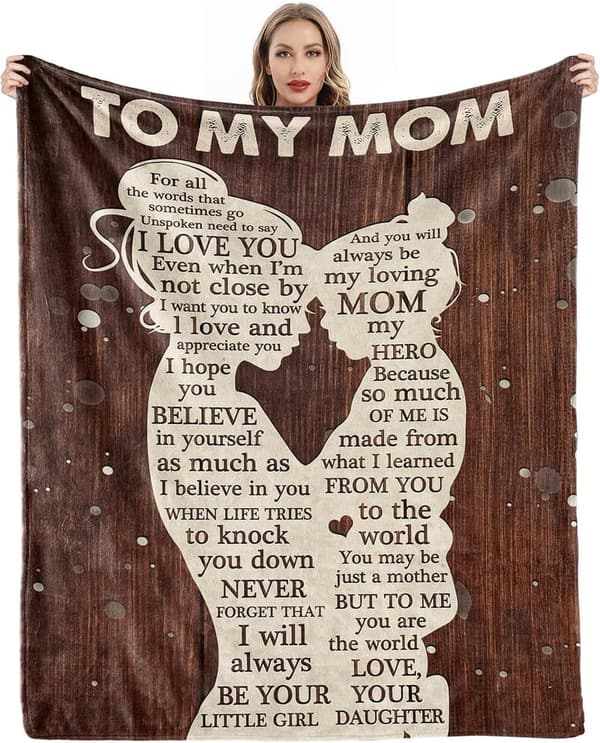 Custom Soft Flannel Throw Blanket for Mom's Day & Birthdays