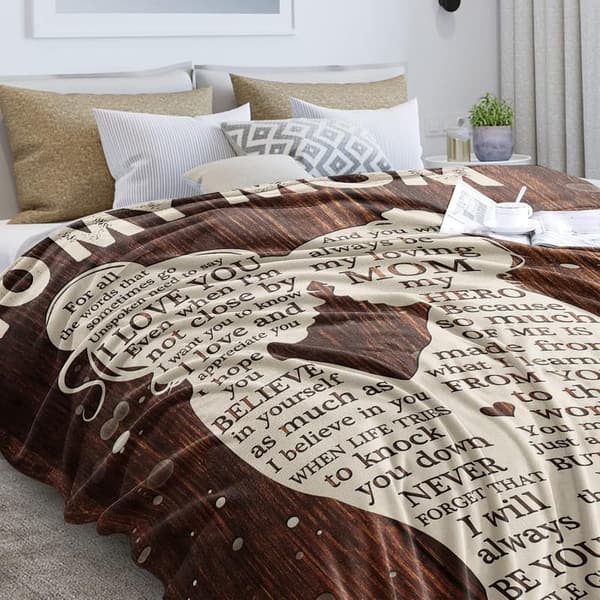 Custom Soft Flannel Throw Blanket for Mom's Day & Birthdays