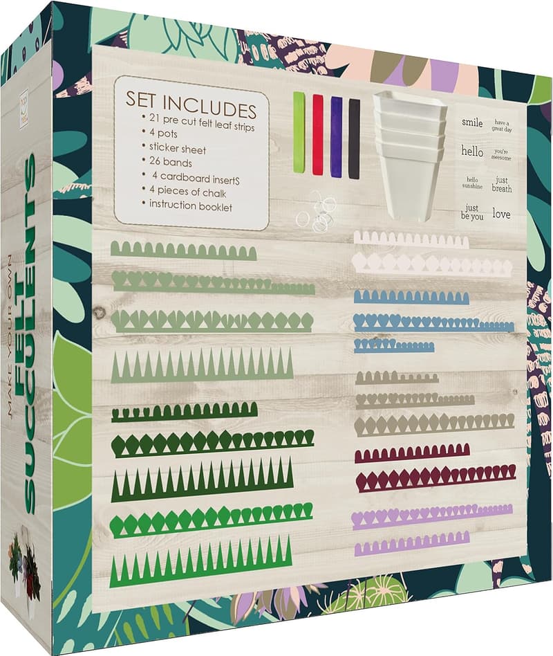 DIY Felt Succulents Craft Kit for Adults and Teens