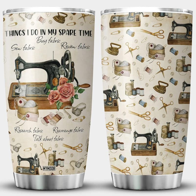 Sewing Tumbler for Quilters and Seamstresses - Insulated Cup
