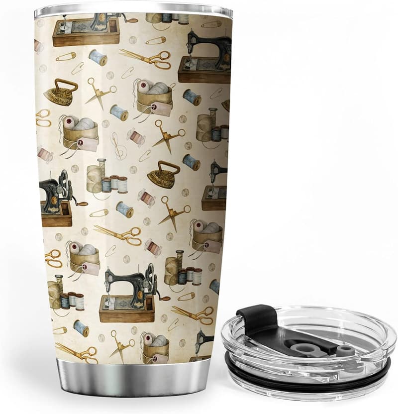 Sewing Tumbler for Quilters and Seamstresses - Insulated Cup