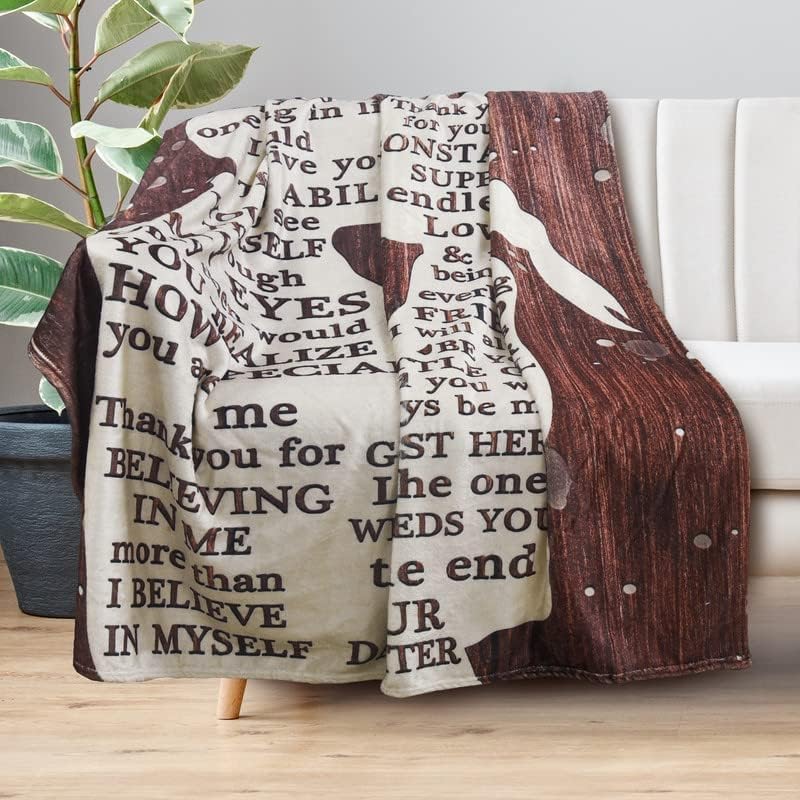 Father's Day Gift: Healing Thoughts Throw Blanket 60''x50''