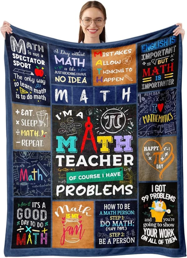 Math Teacher Appreciation Fannel Throw Blanket 50