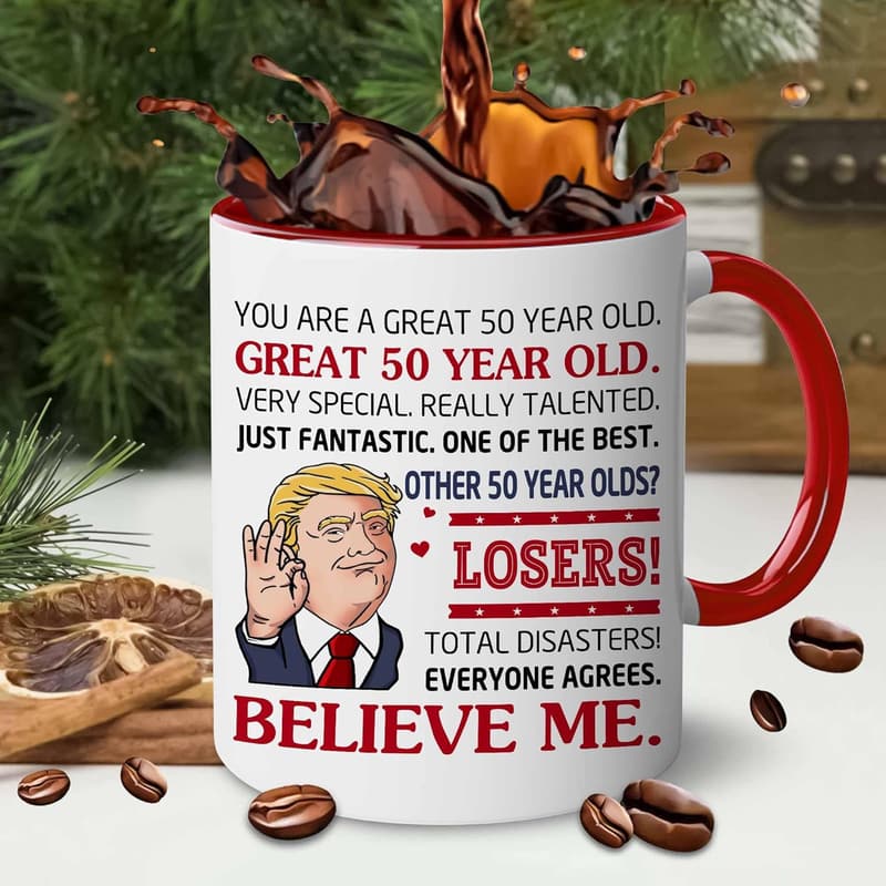 50th Birthday Coffee Mug - Unique Gift for Men and Women