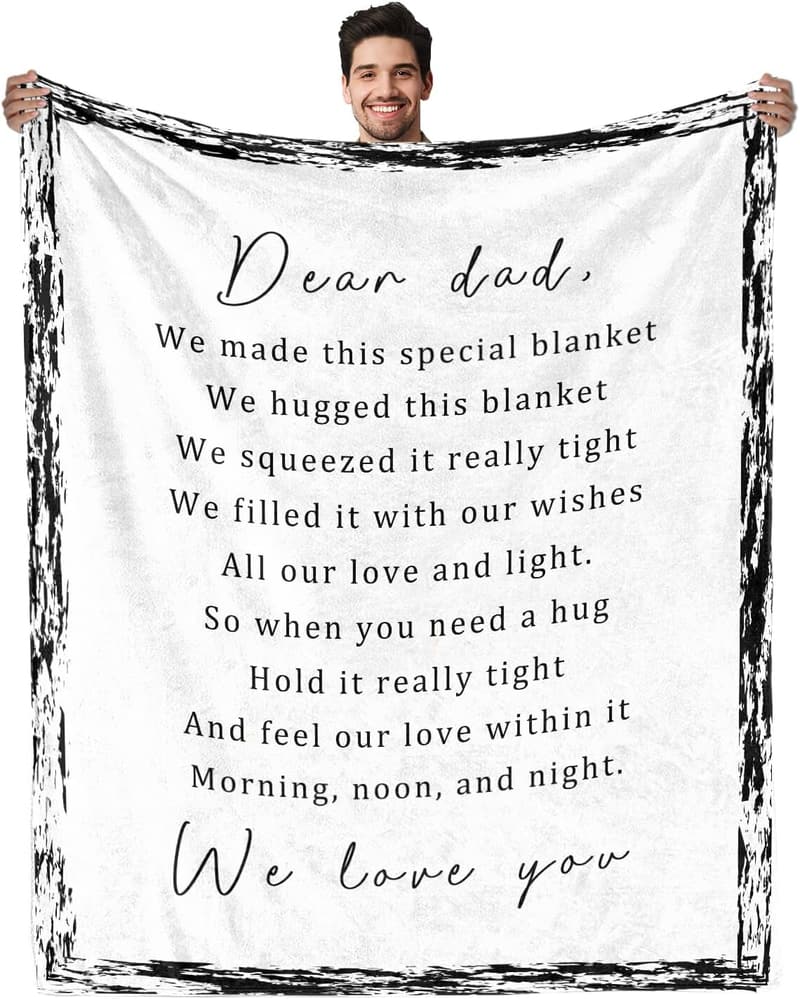 Father's Day Soft Flannel Throw Blanket Gift for Dad 60