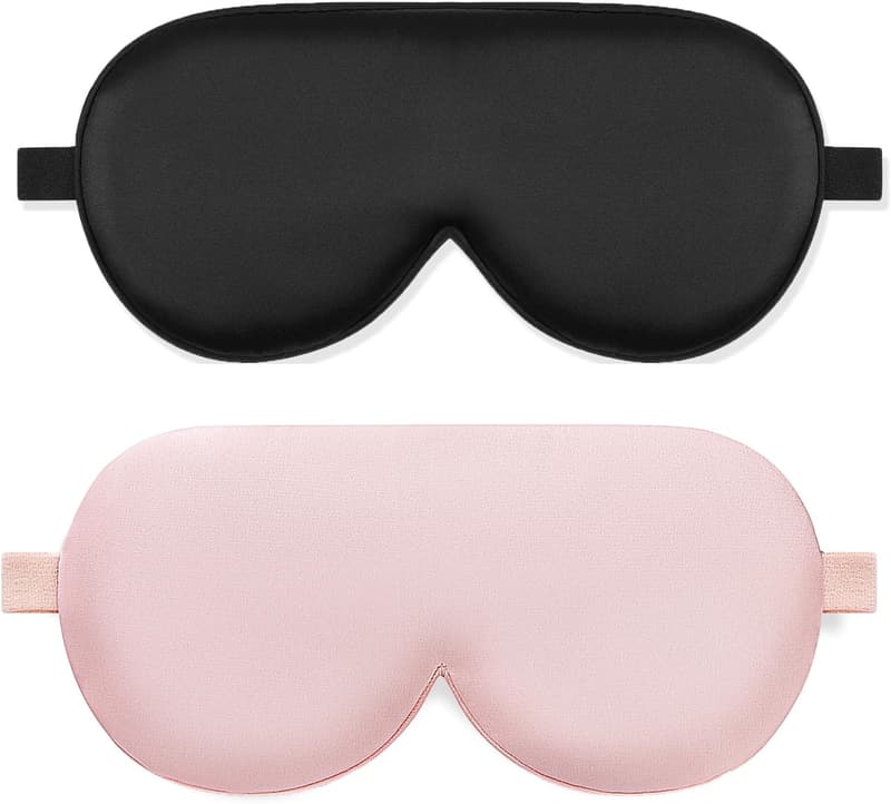 Cooling Gel Eye Mask & Weighted Silk Sleep Mask Set