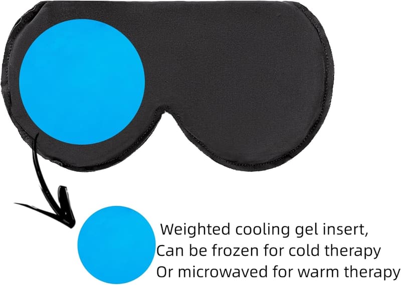 Cooling Gel Eye Mask & Weighted Silk Sleep Mask Set