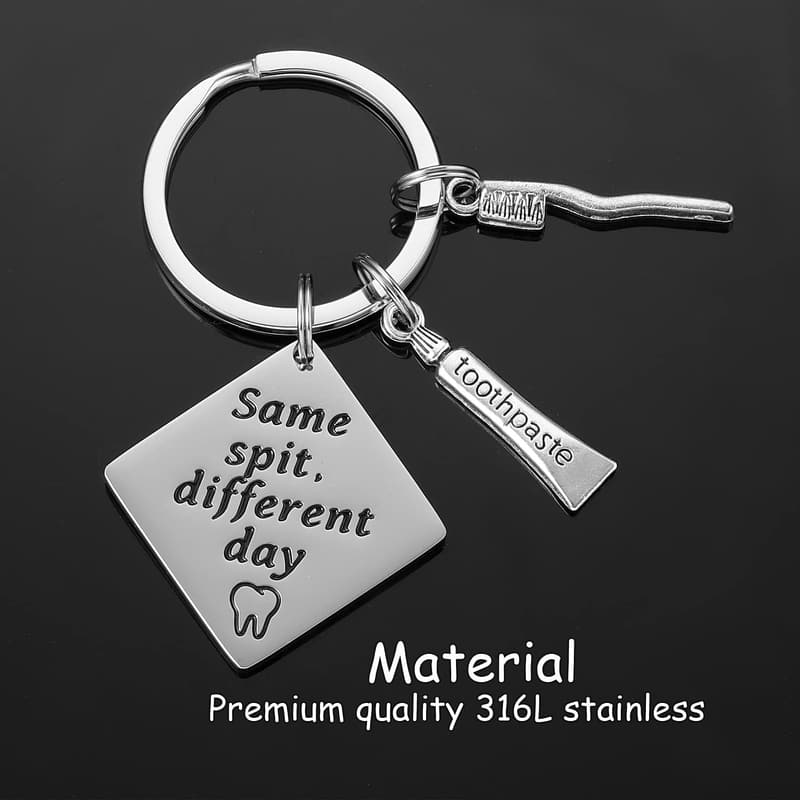 Funny Dental Hygienist Keychain Gift for Men & Women