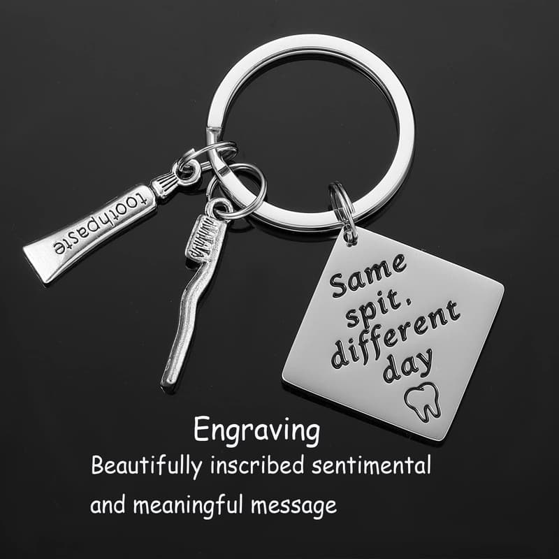 Funny Dental Hygienist Keychain Gift for Men & Women