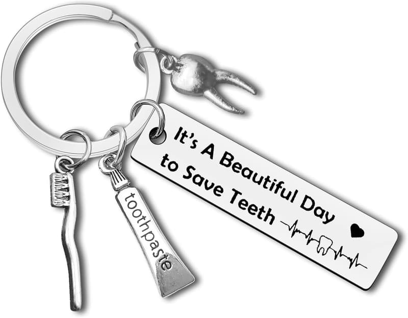 Funny Dentist Keychain Gift for Men and Women