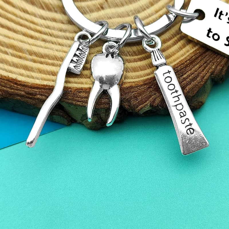 Funny Dentist Keychain Gift for Men and Women