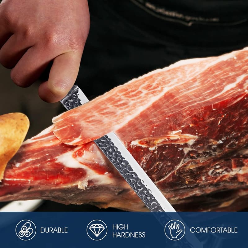 11.5 Inch Hand Forged BBQ Slicing Knife – Perfect for Christmas