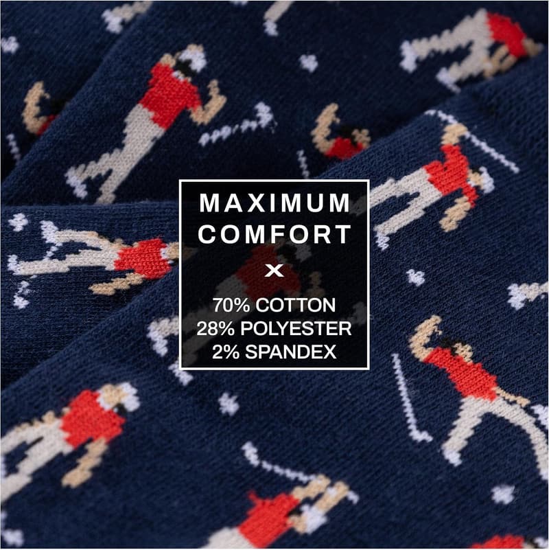 Funny Angry Golfer Socks for Men - Size 10-13 Gift