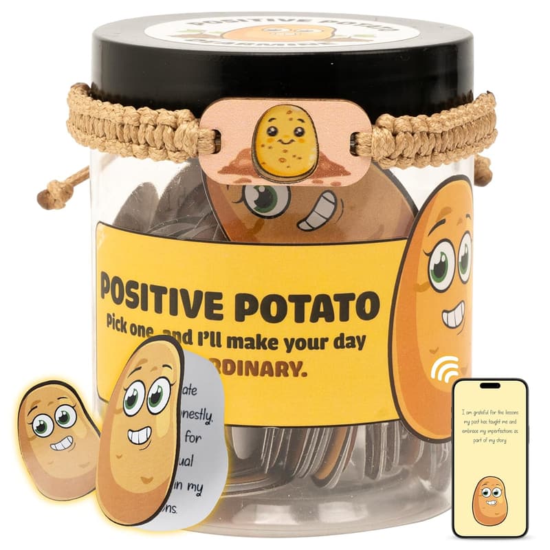 Positive Affirmation Potato Cards for Emotional Support