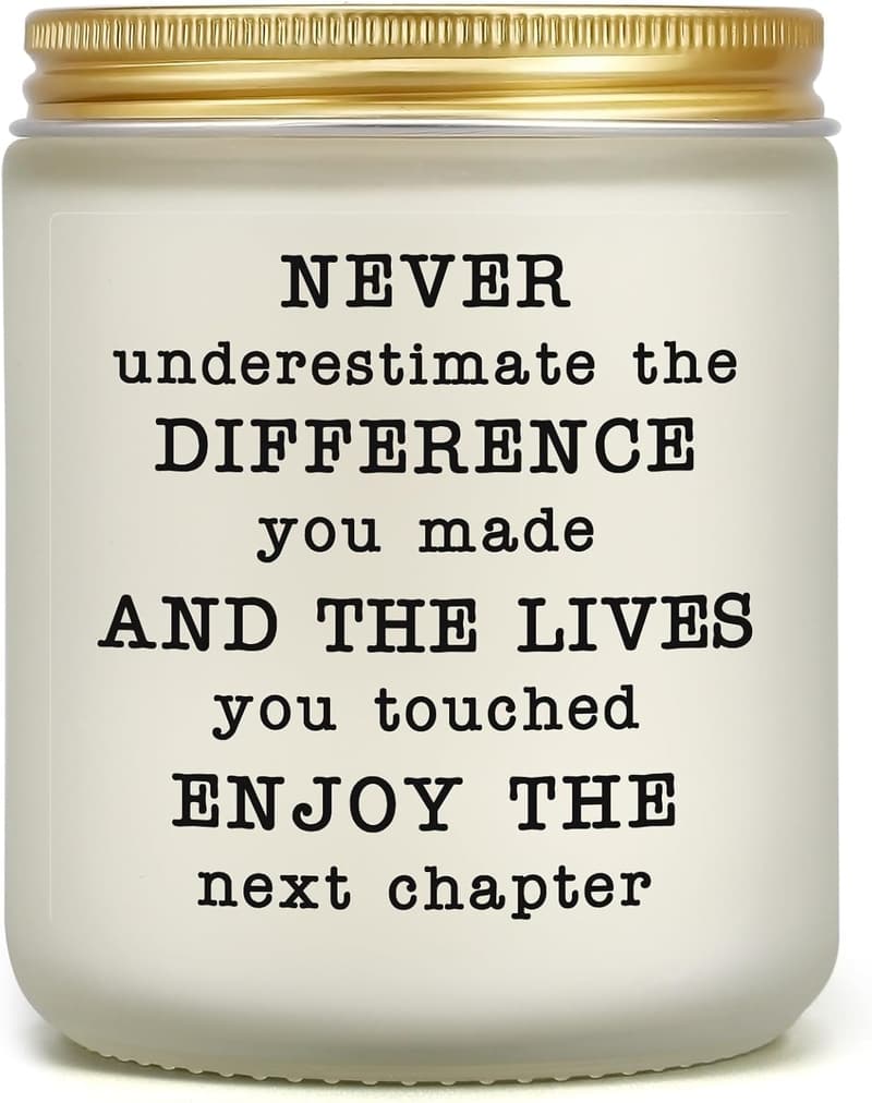 Retirement Farewell Lavender Candle for Women