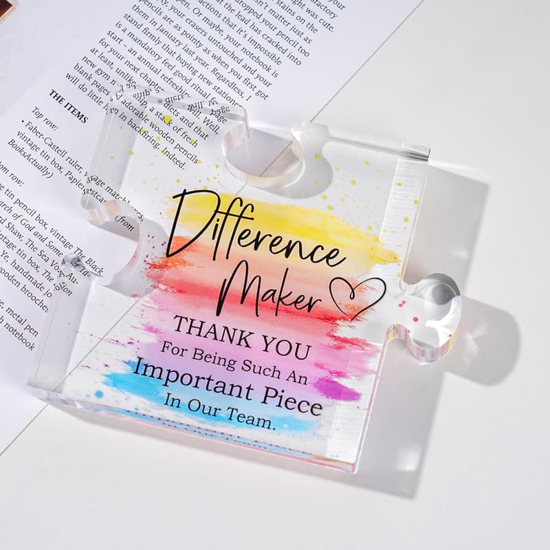 Appreciation Gifts for Leaders: Acrylic Puzzle Thank You Gift