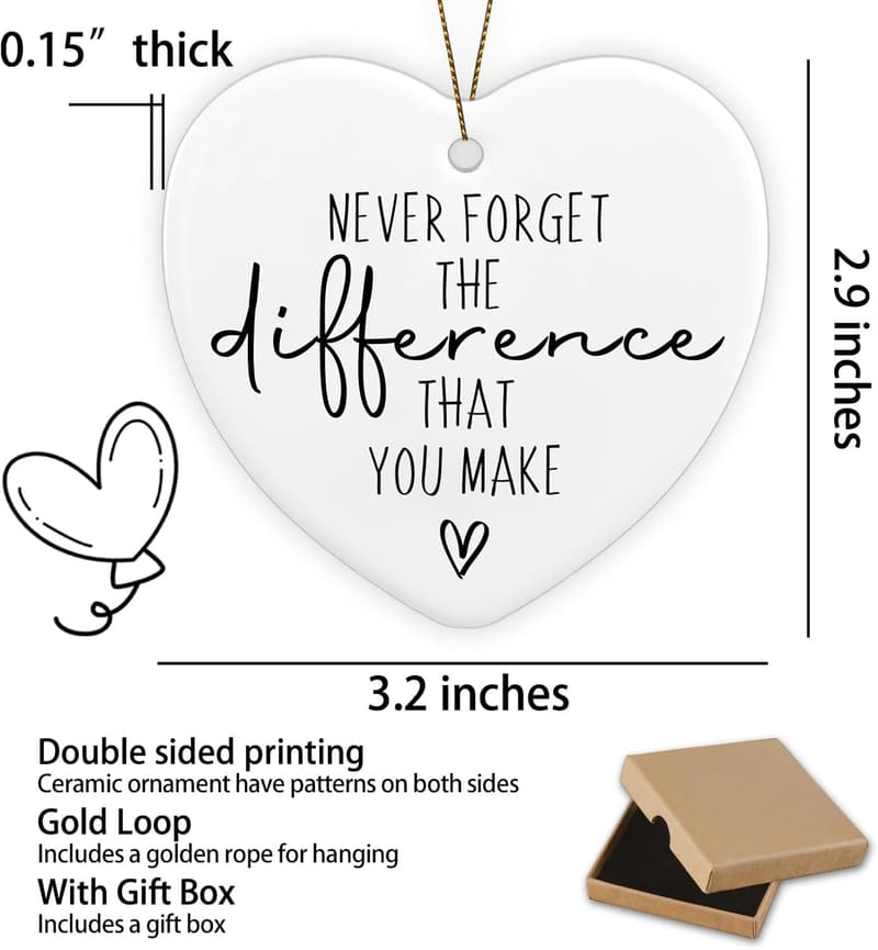 Appreciation Ceramic Ornament Keepsake for Coworkers & Friends