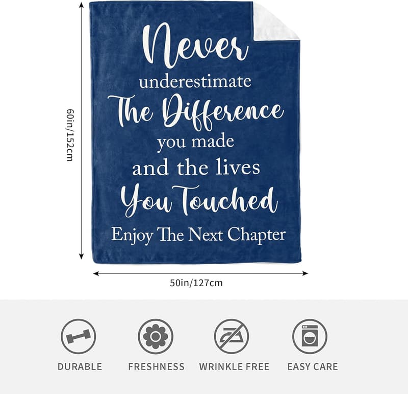 Inspirational Goodbye Blanket for Coworkers & Teachers 60” x 50”