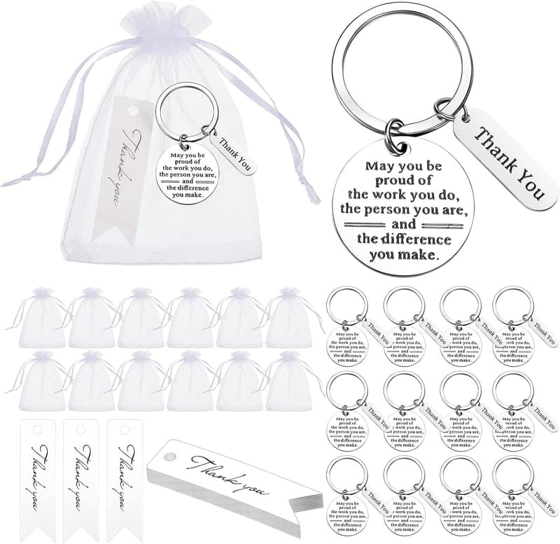 Employee Appreciation Keychains Gift Set for Coworkers (36 Pcs)