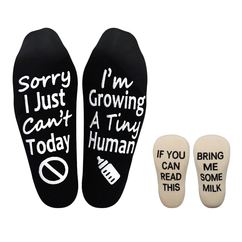 Baby Shower Gift: Mom & Baby Socks for Expecting Moms