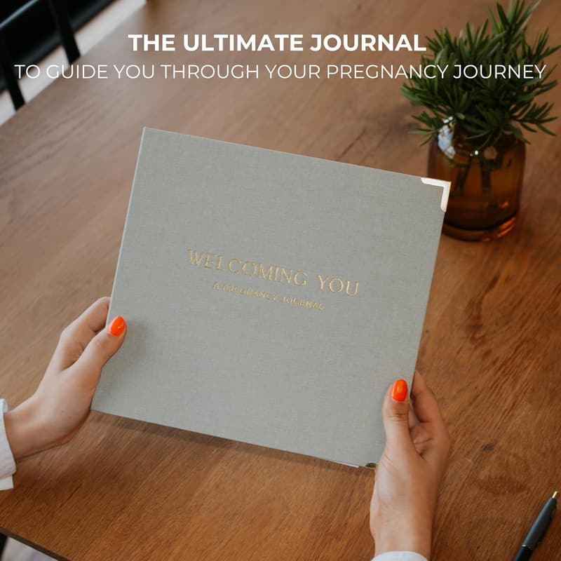 Pregnancy Journal for First-Time Moms with Stickers & Memory Pocket