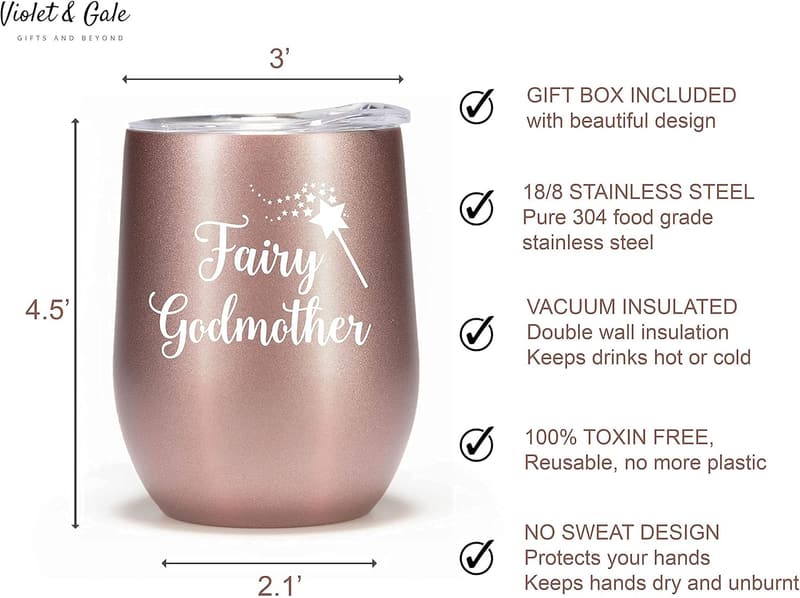 Fairy Godmother Proposal Tumbler Cup for Women - 12oz
