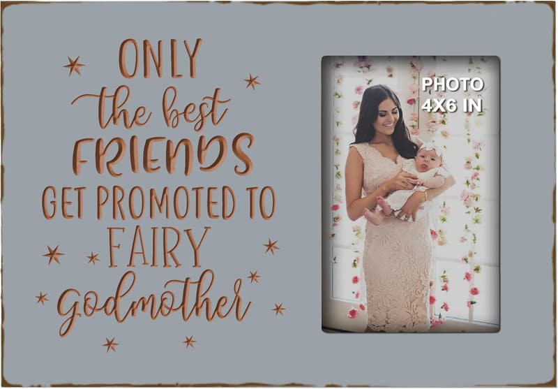 Baptism Gift - Engraved 4x6 Picture Frame for Godmothers