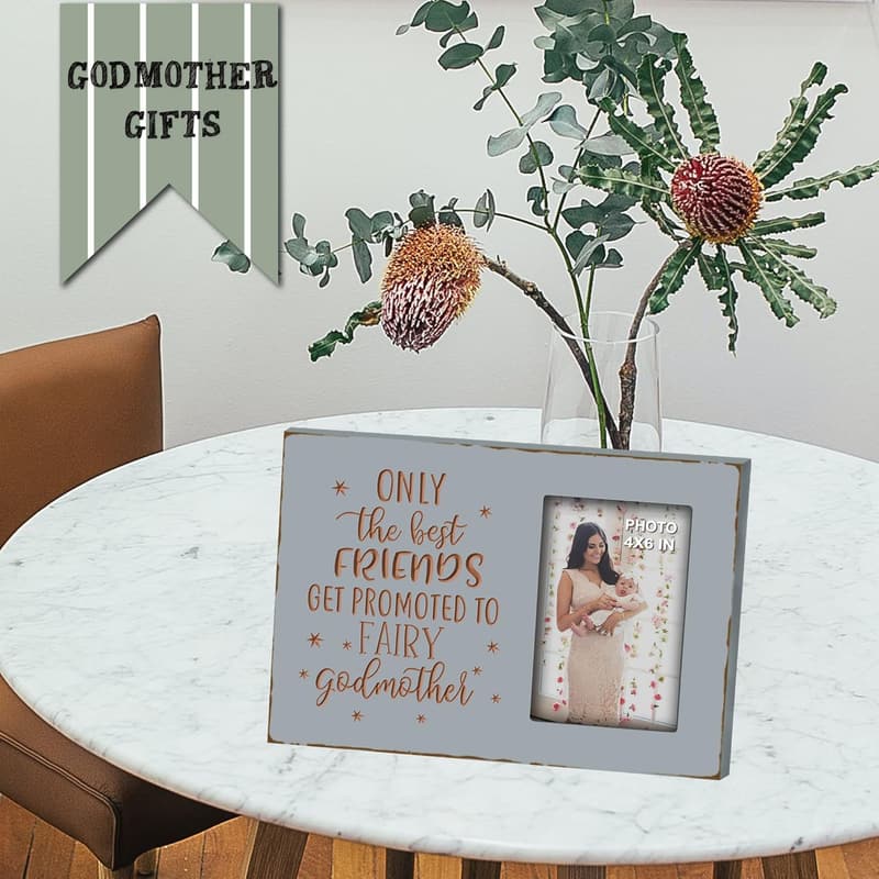 Baptism Gift - Engraved 4x6 Picture Frame for Godmothers