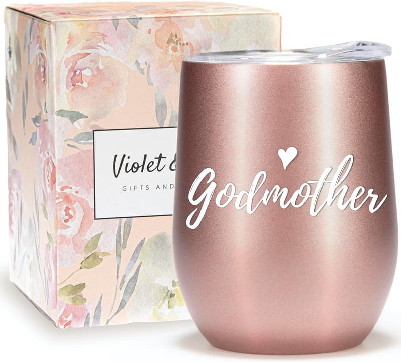 Godmother Proposal Gift - 12oz Thermal Wine Tumbler