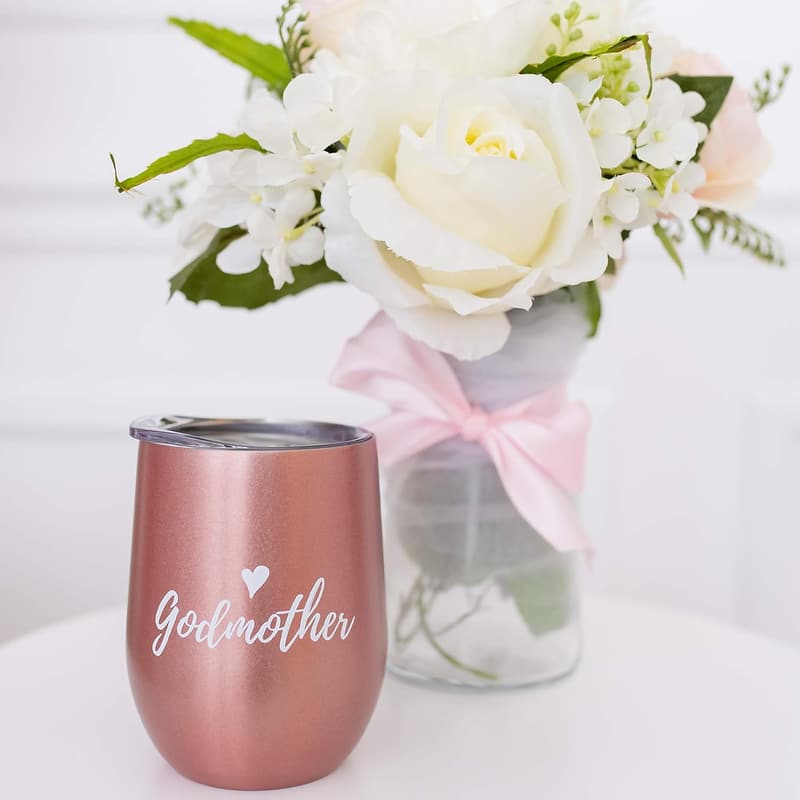 Godmother Proposal Gift - 12oz Thermal Wine Tumbler