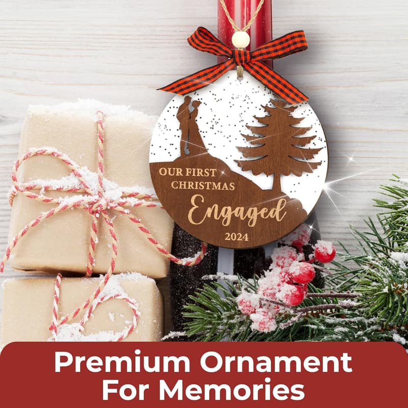 2024 Engagement Ornament - First Christmas Decor for Couples
