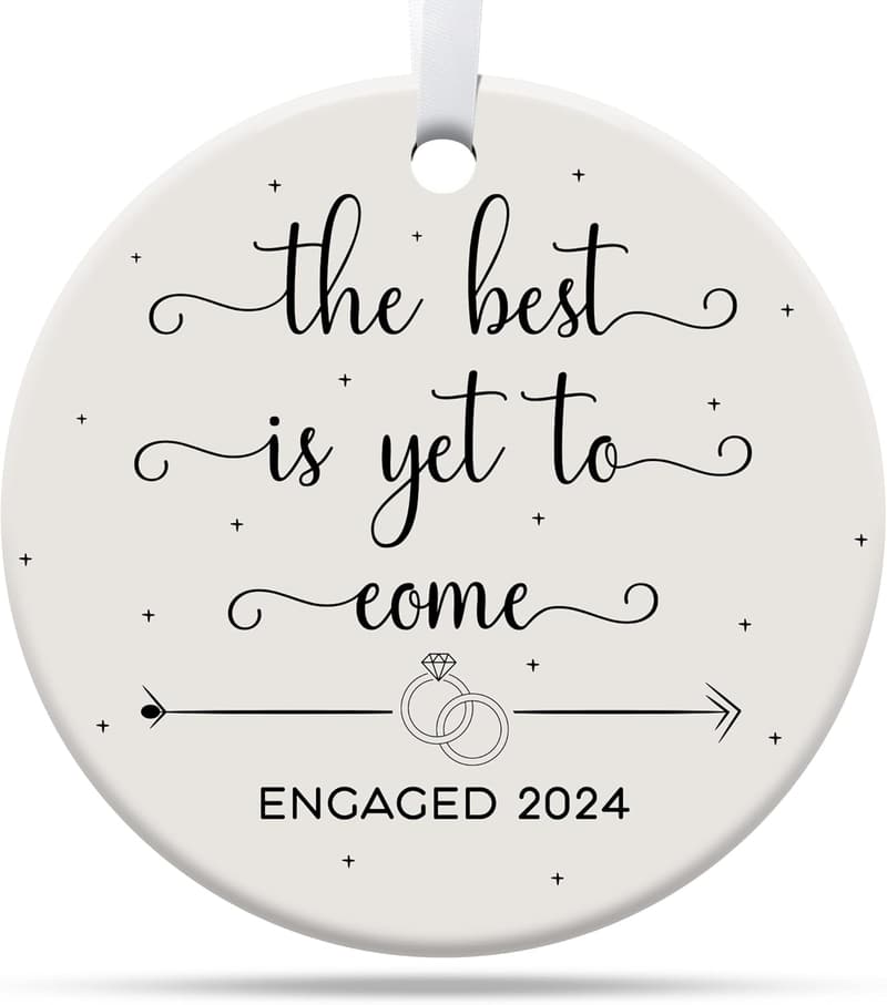 2024 Engagement & Wedding Ceramic Ornament for Couples