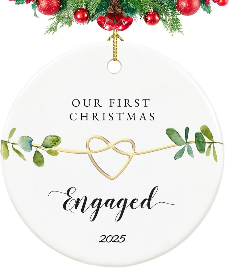 2025 Engagement Christmas Ornament for Couples