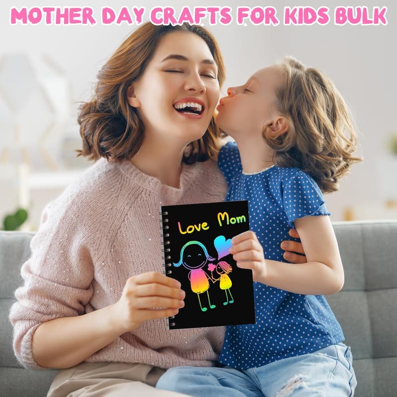 Rainbow Scratch Art Notebooks - 36 Pack Kids Party Favors