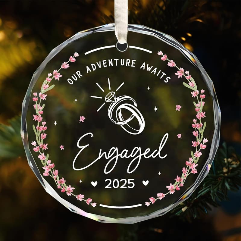 2025 Engagement Ornament for Couples - 