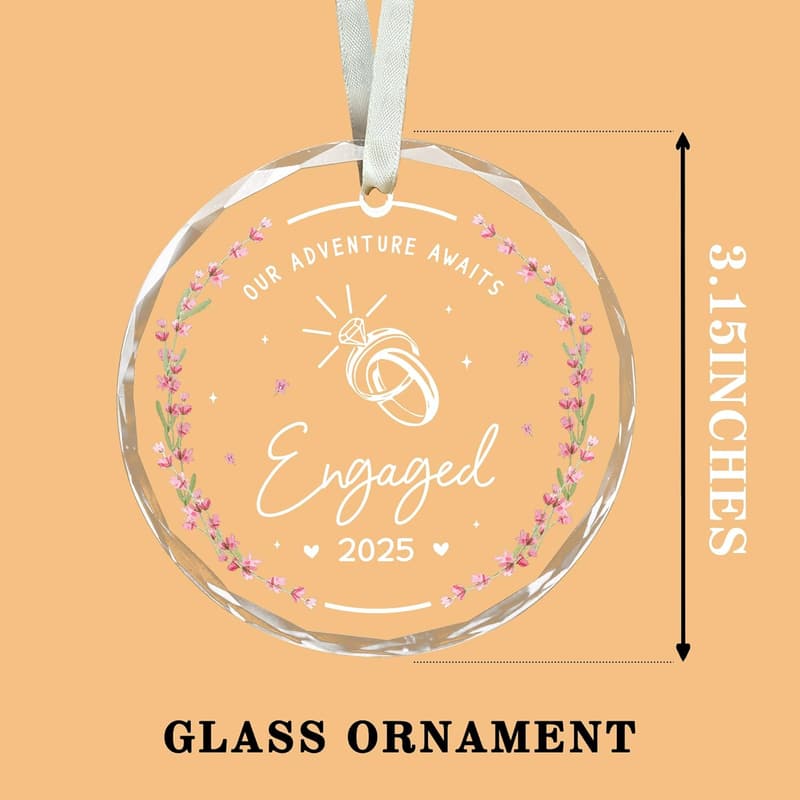 2025 Engagement Ornament for Couples - 