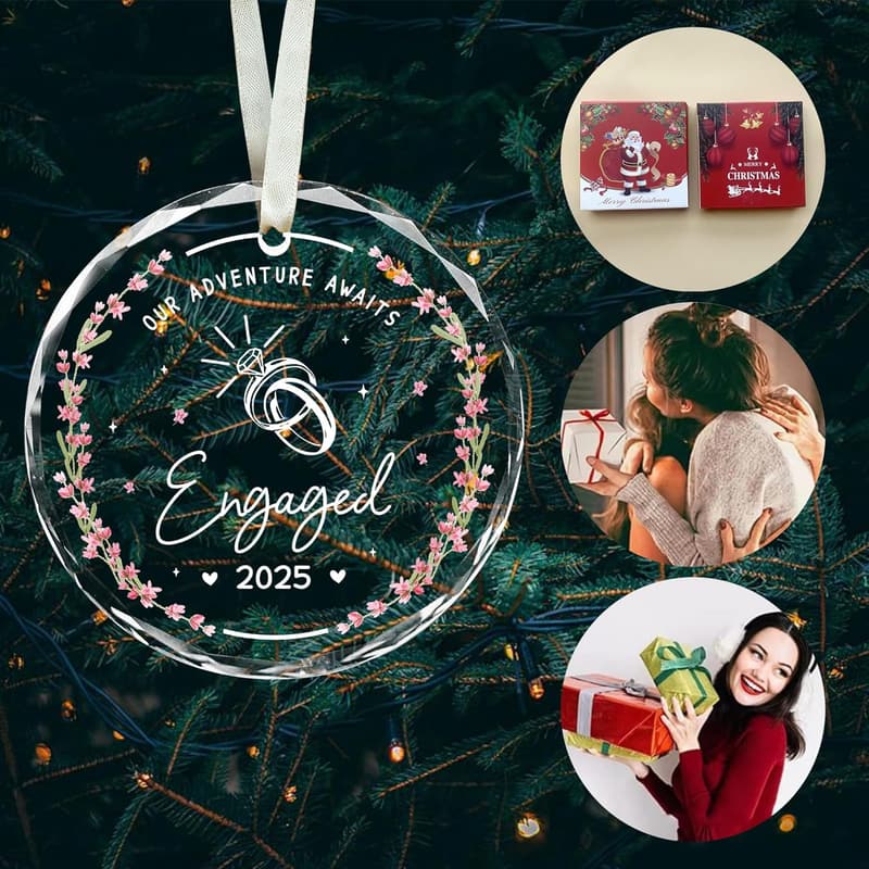 2025 Engagement Ornament for Couples - 