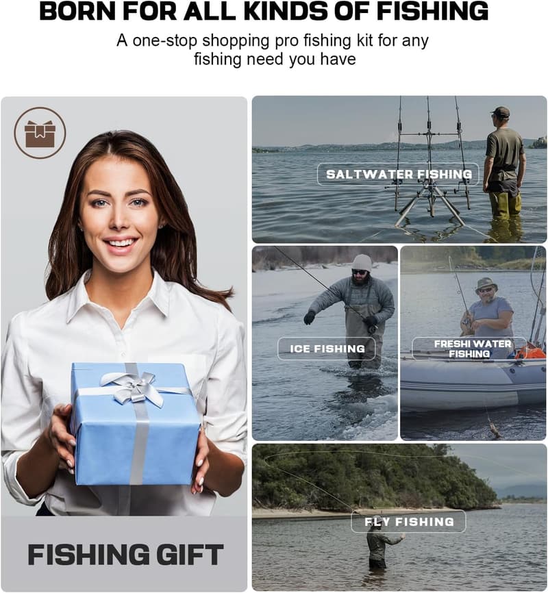 Fishing Gear Kit with Pliers, Knife & Ruler – Perfect for Men