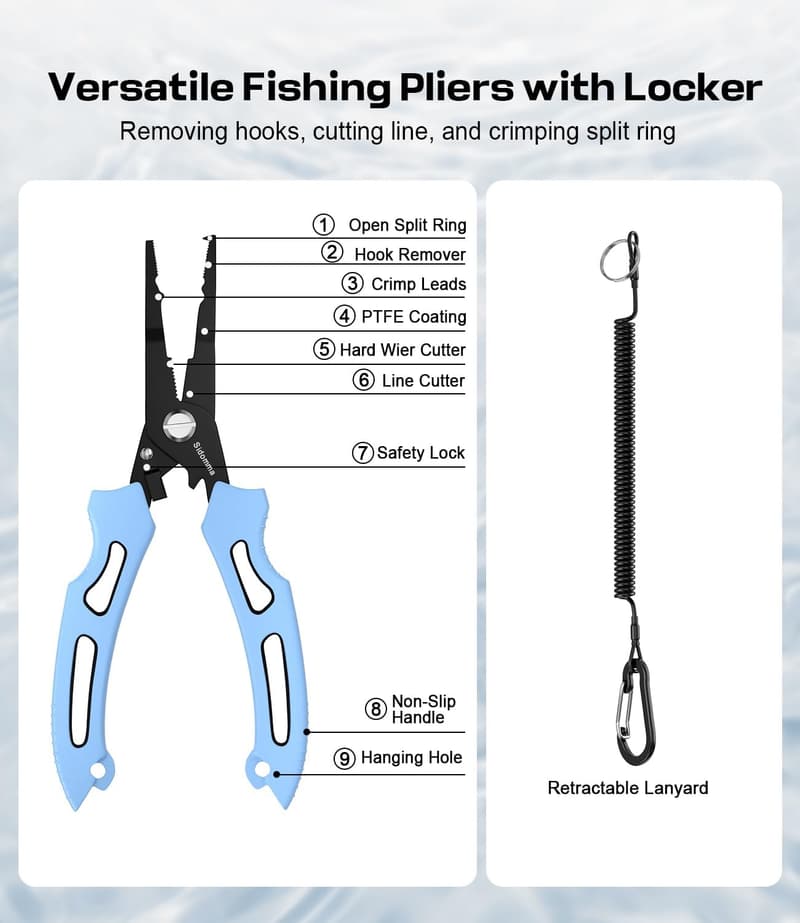Fishing Gear Kit with Pliers, Knife & Ruler – Perfect for Men