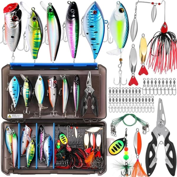 Fishing Gifts for Men: PLUSINNO Lures & Tackle Box Kit