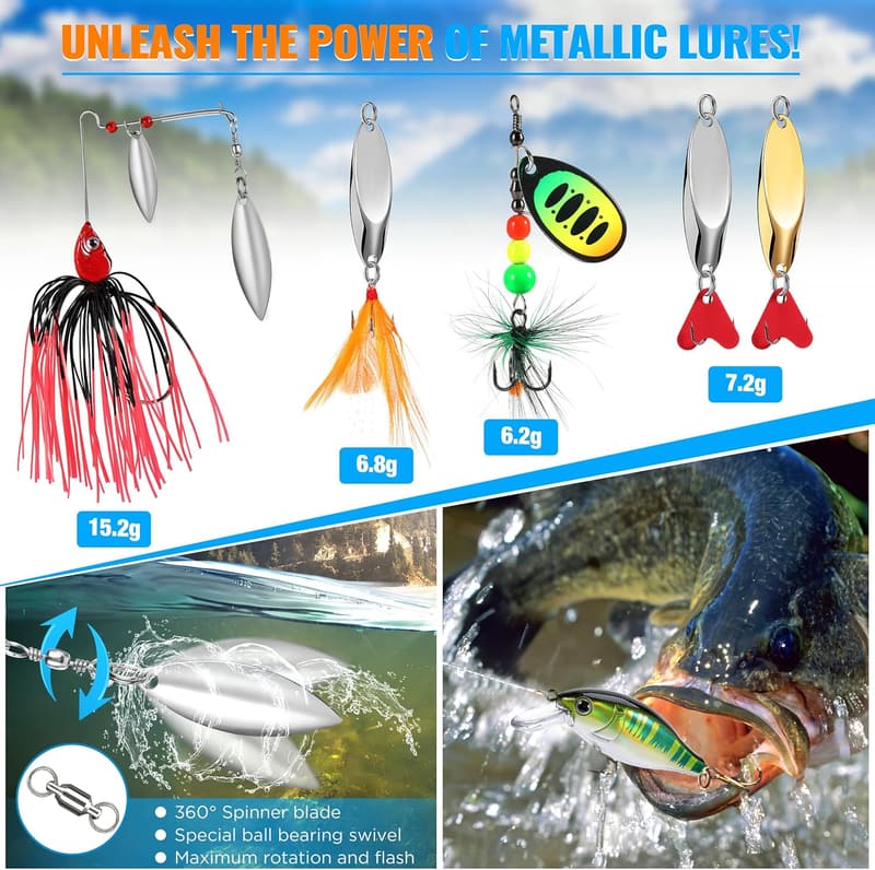 Fishing Gifts for Men: PLUSINNO Lures & Tackle Box Kit