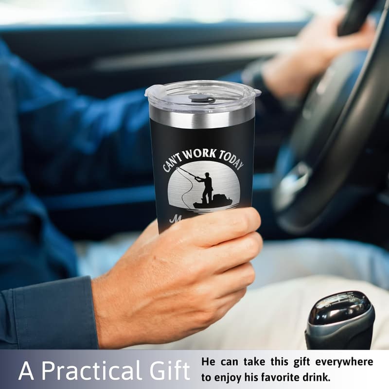 Fishing Father's Day Gift - 20 Oz Stainless Steel Mug for Men