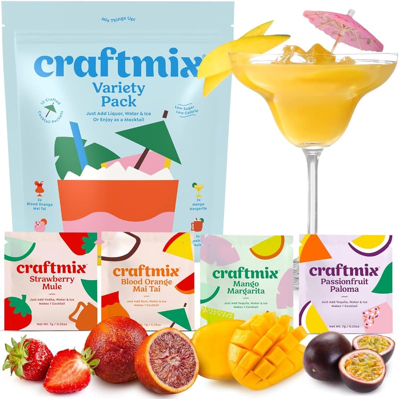 Skinny Cocktail Mixers Variety Pack - 12 Non-Alcoholic Drinks
