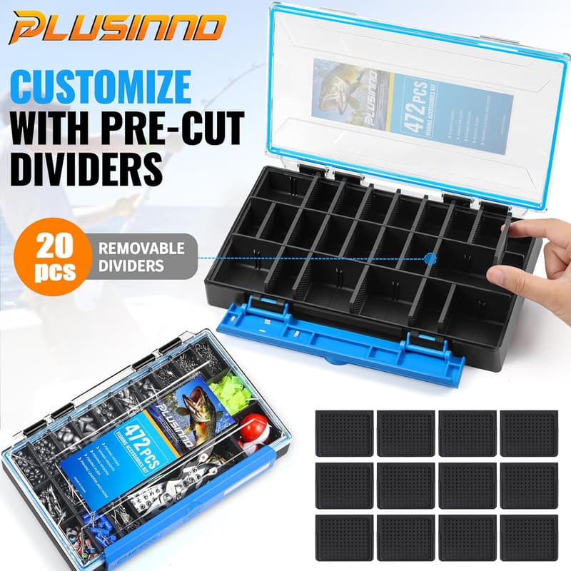 Fishing Accessories Kit with Tackle Box - 472PCS for Men