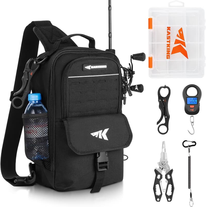 Fishing Gear Set: Waterproof Backpack with Tackle Box & Tools