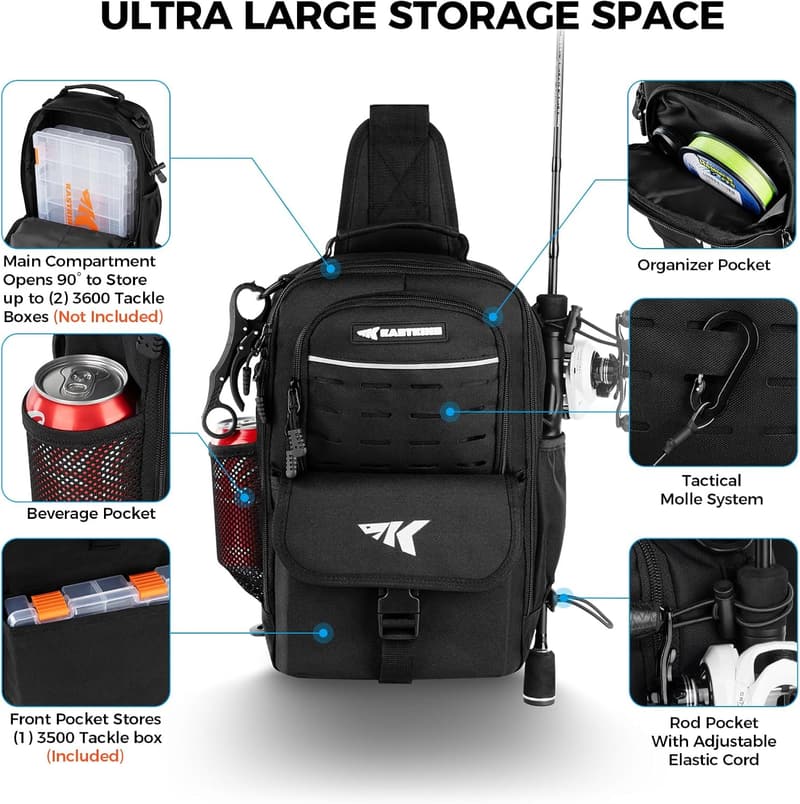 Fishing Gear Set: Waterproof Backpack with Tackle Box & Tools