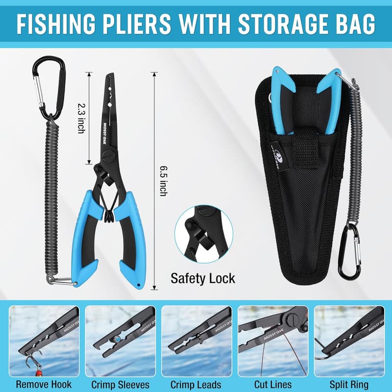 Fishing Tools Kit - Plier, Knife, Gripper & Accessories for Men