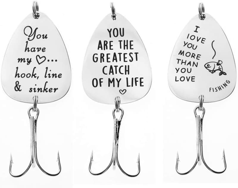 Engraved Fishing Hook Set - Perfect Gift for Fisherman