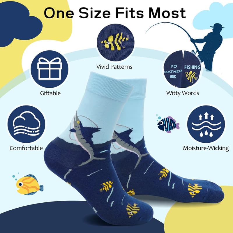 I'd Rather Be Funny Socks for Men & Women - Novelty Gift