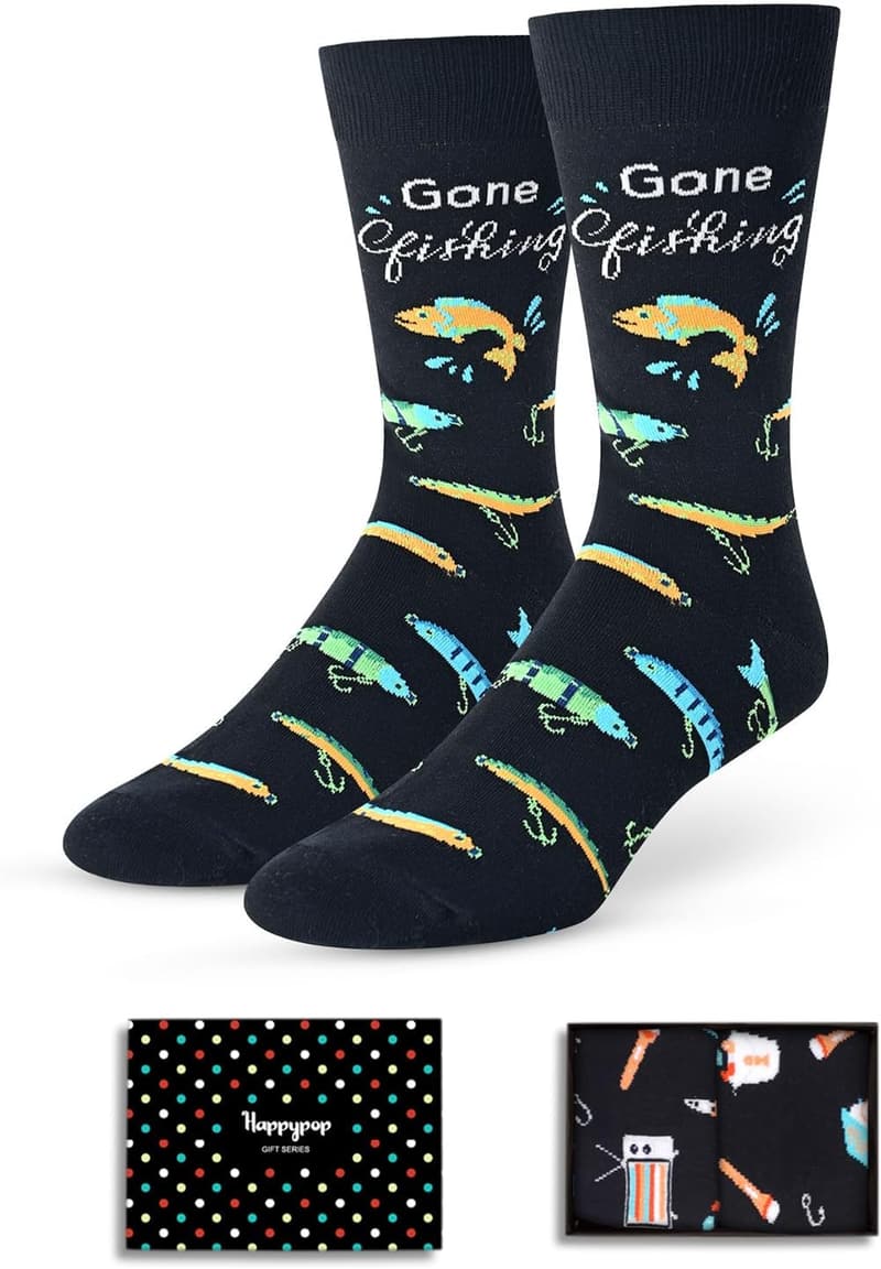 Fishing and Golfing Socks - Funny Gifts for Men and Women